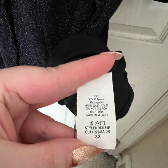 White Birch Crossover Wrap Dress - 3X - Picture 4 of 6